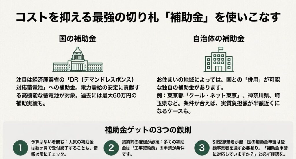 経済産業省や自治体の補助金制度を活用するための3つの鉄則とDR対応蓄電池について