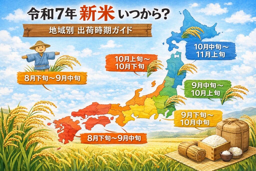令和7年 新米 いつから？地域別の出荷時期とおすすめの食べ方