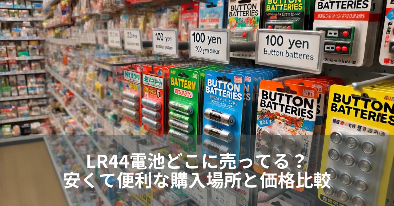 LR44電池どこに売ってる？安くて便利な購入場所と価格比較