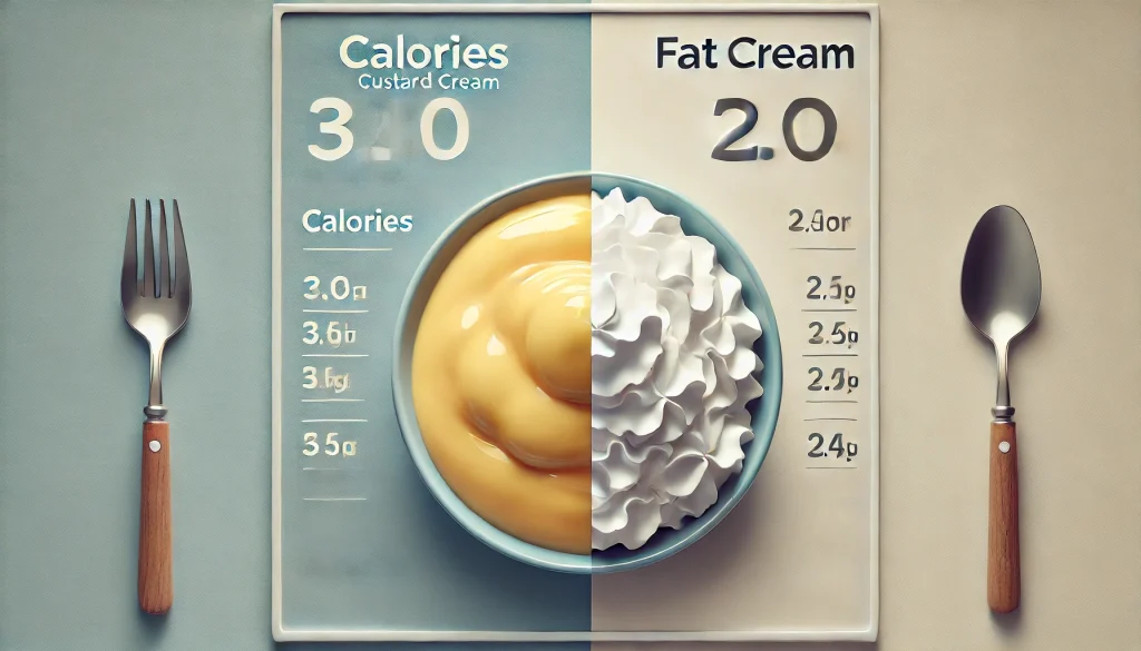 生クリームとカスタードクリーム、どっちが太りにくい？