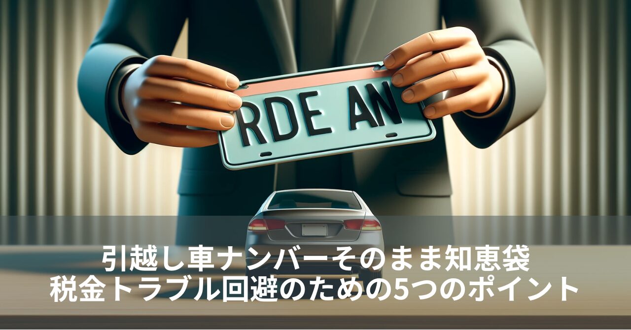 引越し車ナンバーそのまま知恵袋｜税金トラブル回避のための5つのポイント