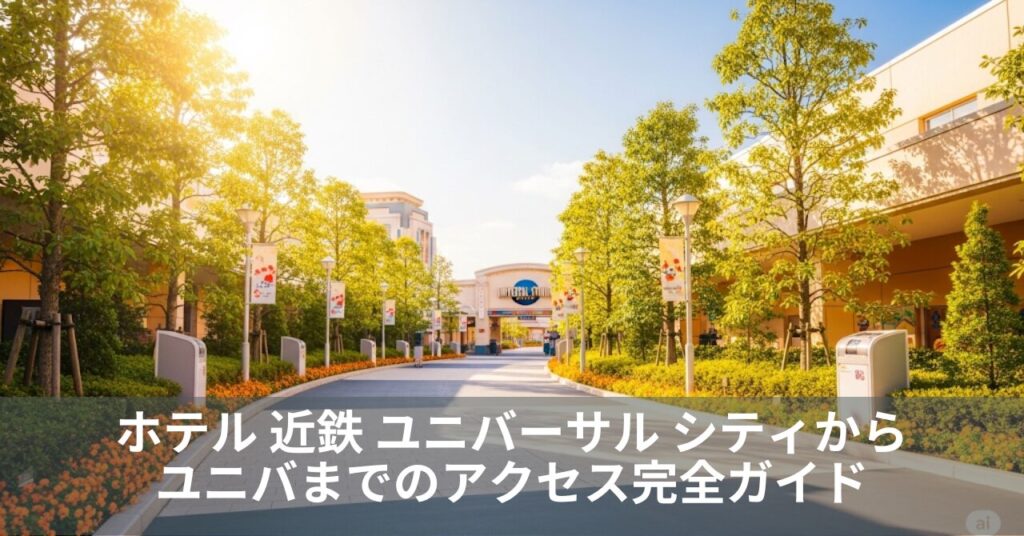ホテル 近鉄 ユニバーサル シティからユニバまでのアクセス完全ガイド