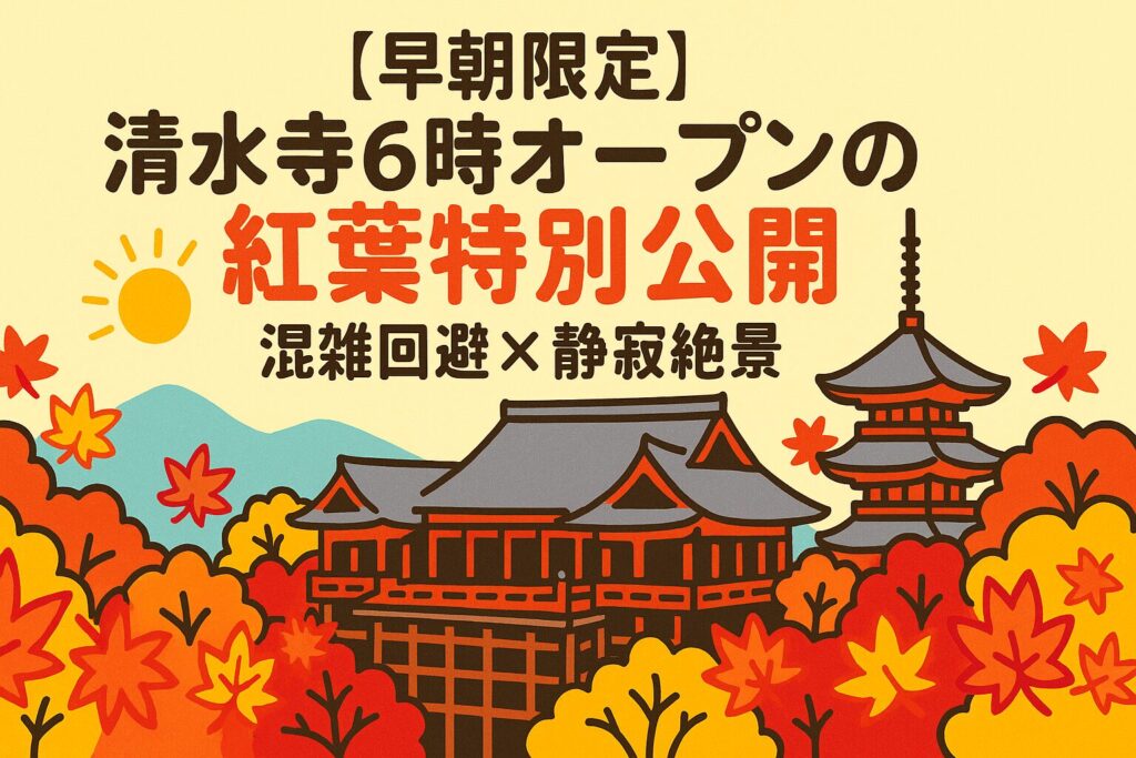 【早朝限定】清水寺6時オープンの紅葉特別公開｜混雑回避×静寂絶景
