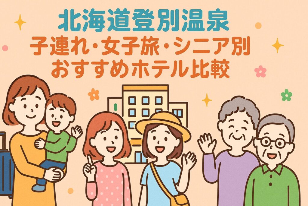 【北海道登別温泉】子連れ・女子旅・シニア別おすすめホテル比較