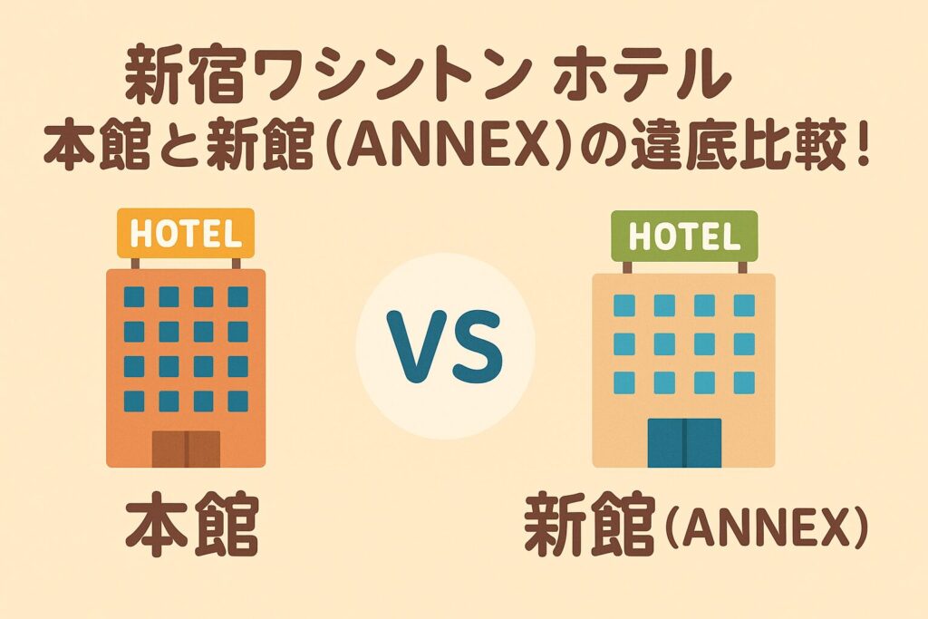 新宿ワシントンホテル本館と新館（ANNEX）の違いを徹底比較！
