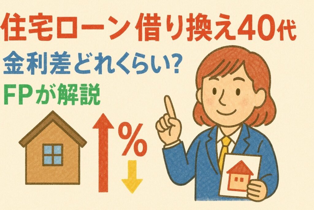 住宅ローン借り換え40代金利差どれくらい？FPが解説