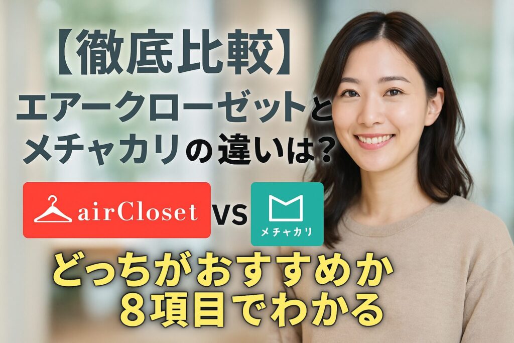 【徹底比較】エアークローゼットとメチャカリの違いは？どっちがおすすめか8項目でわかる！