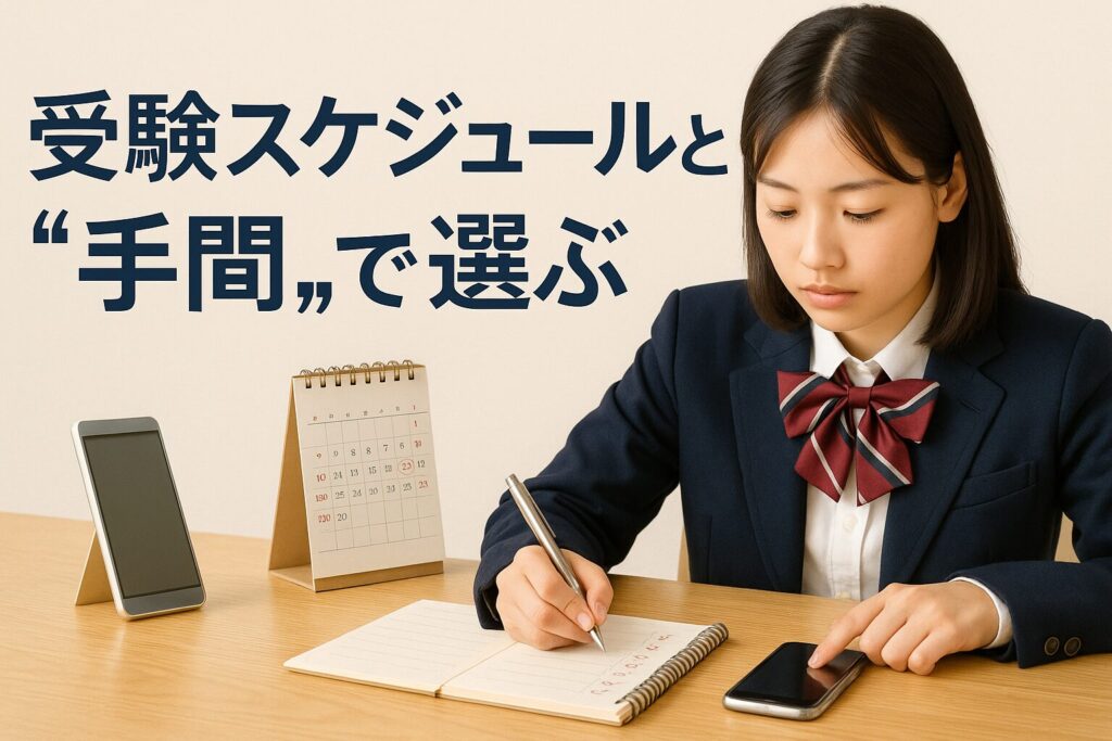 他剤との比較：受験スケジュールと“手間”で選ぶ