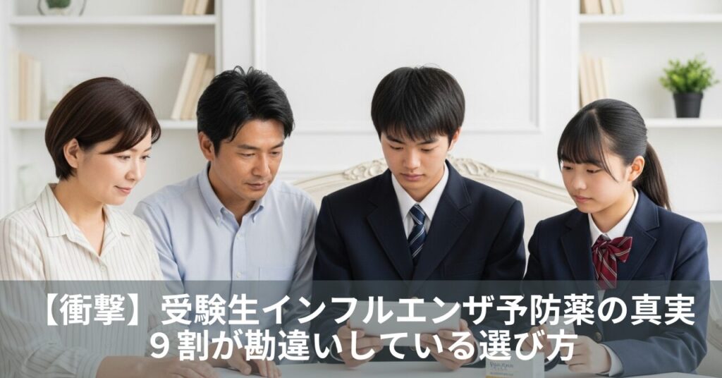 【衝撃】受験生インフルエンザ予防薬の真実｜９割が勘違いしている選び方