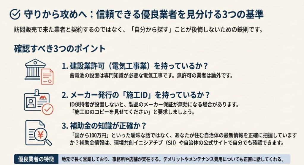建設業許可や施工IDの有無、自治体の補助金知識を確認することの重要性