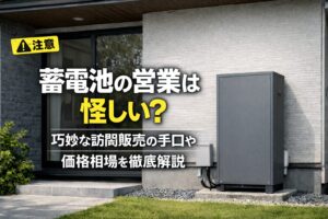 蓄電池の営業は怪しい？巧妙な訪問販売の手口や価格相場を徹底解説