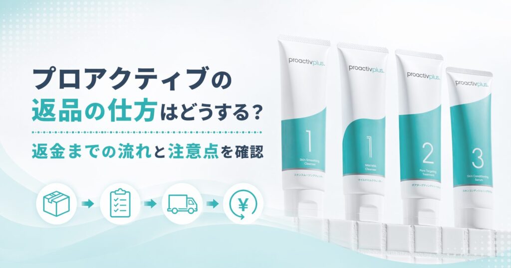 プロアクティブの返品の仕方はどうする？ 返金までの流れと注意点を確認